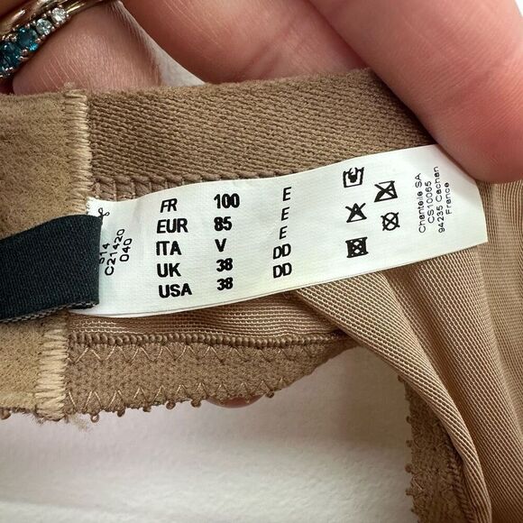 Chantelle Women’s Tan Teracotta Lace Illusion Seamless Unlined Underwire Bra - Picture 4 of 12